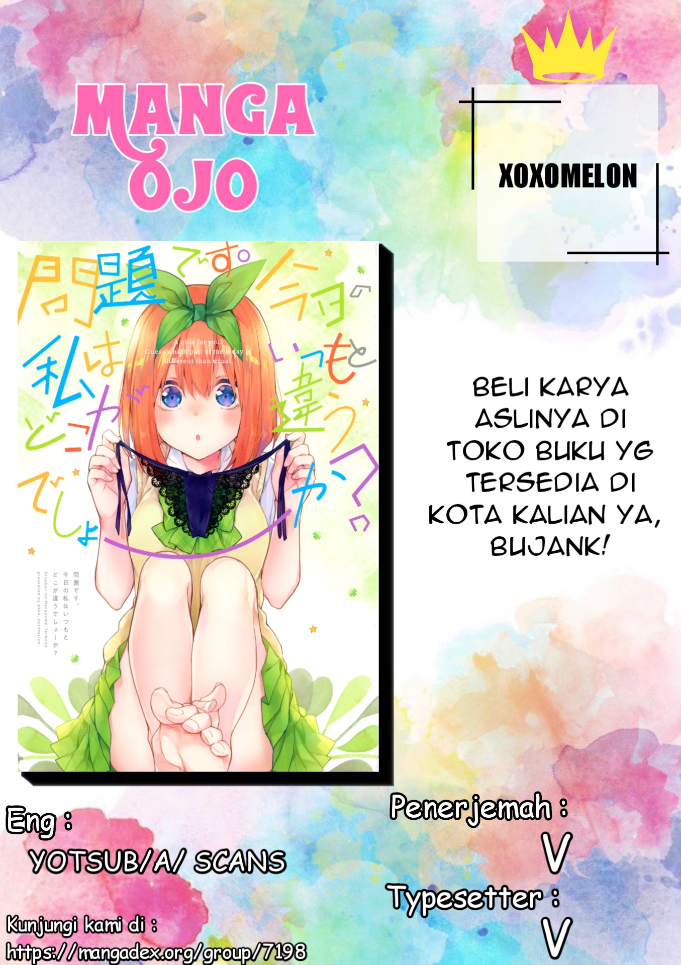 Go-Toubun no Hanayome: Pop Quiz! (Yotsuba Doujinshi) Chapter 00 Gambar 1